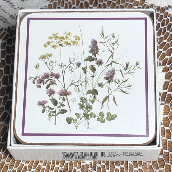 Vintage Coasters English Life Herbs made in England set of 6 - Picture 1 of 6